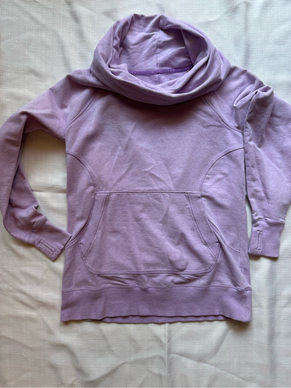 L.L. Bean Lilac Cowl-Neck Pullover Hoodie